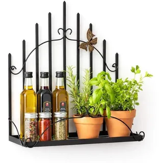 DanDiBo Ambiente Wandregal 50 x 52 x 18 cm Schwarz