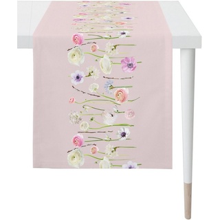 APELT Tischläufer 6403 SPRINGTIME, Frühjahrsdeko, Frühling (1-tlg), Digitaldruck bunt|rosa