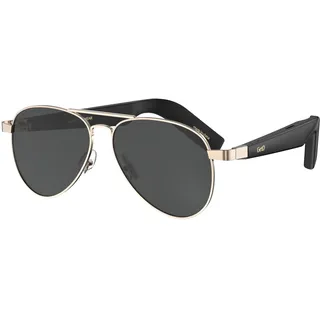 GetD Intelligente Bluetooth-Sonnenbrille für Damen und Herren, Sprachsteuerung und offenes Ohr Stil Smart Brille Hören Sie Musik und Anrufe mit Lautsprechern IPX4 Wasserdicht Abnehmbare Pilotenbrille