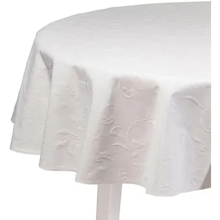 Pichler Tischwäsche Scala Tischdecke 170 cm rund | weiss - weiß