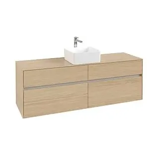 Waschbeckenunterschrank 160 x 55 cm Nordic Oak