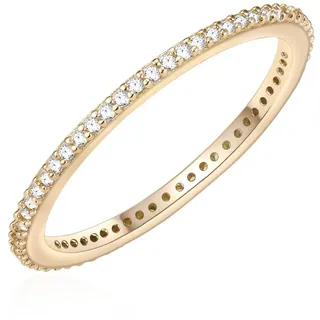 Glanzstücke München Ring aus Sterling Silber mit Zirkonia in gelbgold - 48