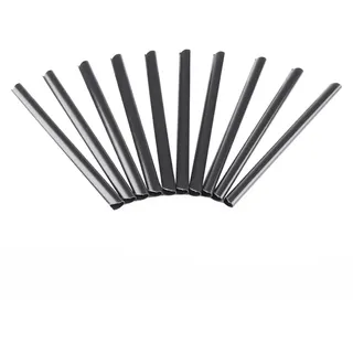 Mucola Klemmschienen für PVC Sichtschutzstreifen 10 Stück 190 mm Anthrazit | Befestigungsclips für Doppelstabmattenzaun, UV-beständig farbecht, werkzeuglose Montage zum Aufstecken, beidseitig am Zaun