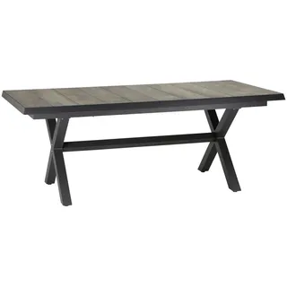 Siena Garden Sincro Ausziehtisch 265 x 103 x 77 cm anthrazit/natur-grau