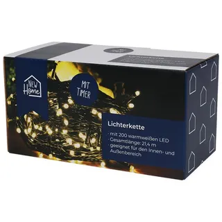 BURI Lichterkette LED-Außen-Lichterkette 19,9m Weihnachtsbeleuchtung Partylicht Garten