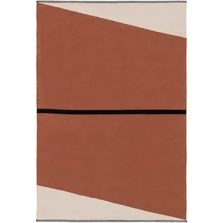 benuta pop Baumwollteppich, Lenny Terracotta 160x230 cm & Moderner Teppich für Wohnzimmer