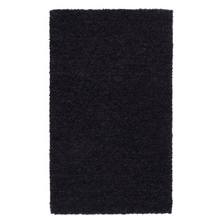 Badematte LOA, Schwarz, 120 x 70 cm, Uni Aquanova, rutschhemmend beschichtet, fußbodenheizungsgeeignet, Polyamid, Naturlatex, rechteckig schwarz