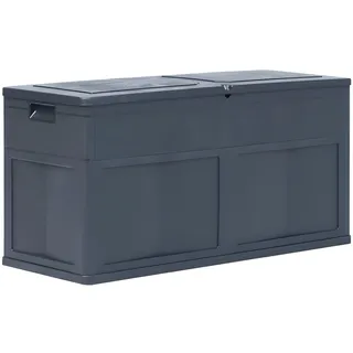 Primal Internet GmbH Premium Aufbewahrungsbox Garten wetterfest mit Deckel | Gartenbox wasserdicht & abschließbar | Auflagenbox 320l | XXL Kunststoff-Box mit Holz-Optik