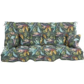 Patio Hollywoodschaukel Auflage 175x50 cm Ravenna Sitzpolster mit Rückenlehne für Gartenbank Seitenkissen Schnüre