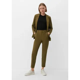 s.Oliver Chinos Hose Regular: Zigarettenhose mit High Rise-Bund grün 36