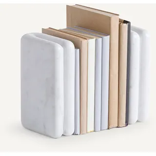 Am.pm 2er-set Buchstützen Scafi, Weisser Marmor Weiss
