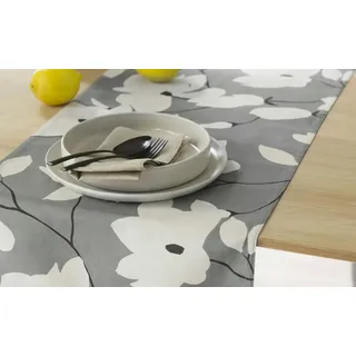 Schöner Wohnen Kollektion Tischläufer SW-Fleur ¦ grau ¦ 100% Baumwolle ¦ Maße (cm): B: 150 H: 0,5