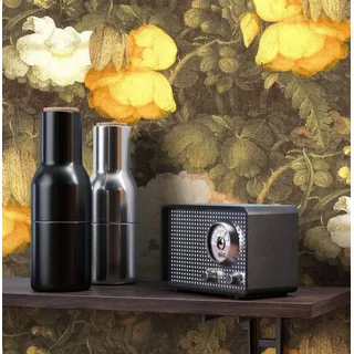 Newroom Vliestapete Muster Tapete Blumen,Rosen, Blumentapete Gelb Weiß Wallpaper Floral Blumen Tapete Pflanzen Wohnzimmer Schlafzimmer Büro Flur, modern grün