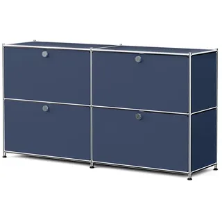 Tchibo - Sideboard Metall »Cn3« mit 4 Klappenfächern - 152x40x82,5cm - dunkelblau -