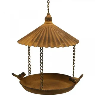 Florists Products Nistkasten Rustikale Deko-Vogeltränke, Garten Vogelbad in Rost-Optik braun