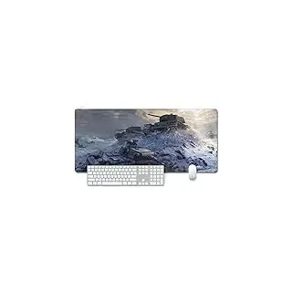 Mauspad World of Tanks Anime Mauspad Gemütlich Mousepad 900x400mm Mikrofaser Verbessert Geschwindigkeit und Präzision, rutschfest Gummierte Unterseite Waschbar Verschleißfest,Für Desktop PC, I