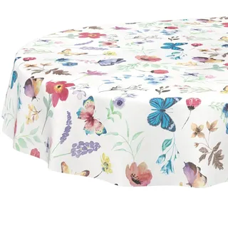 ANRO Wachstuchtischdecke Oval 220 x 140 cm Bunt