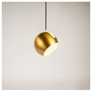 s.luce Pendelleuchte Pendelleuchte Ball tauschbarer Schirm Gold goldfarben Ø 20 cm