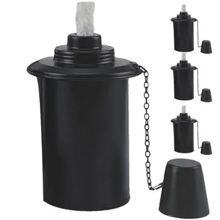 Ersatz-Fackel-Behälter – 4-teiliges nachfüllbares Ersatz-Fackel-Set | nachfüllbare Behälter für Fackel, Citronella-Fackel für Bastel-Dekoration