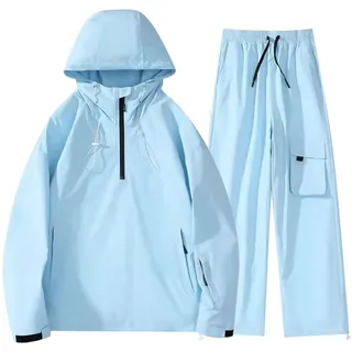 Skijacke Damen Skianzug Damen Snowboardjacke Ski Suit Snowboard Hose Blau Anzug Winteroverall Skihose Übergröße Skilatzhose Women's Jackets Jacke Schneeanzug Erwachsene Winterjacke Zweiteilig