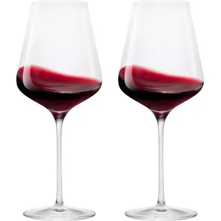 Weingläser Kunststoff 2er Set, 532 ml, rot und weiß, für Garten und Camping