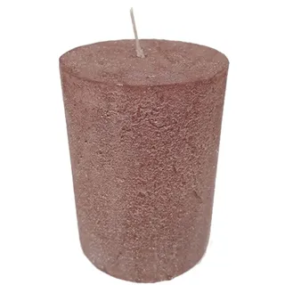 House of Rustic Stumpenkerze House of Rustic Kerze 9 cm glitzer burgunder rot