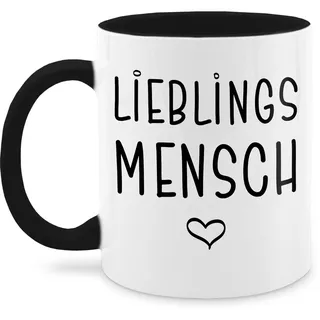 Shirtracer Tasse Lieblingsmensch, Keramik, Pärchen schwarz