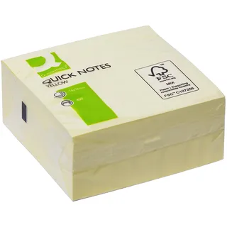 Q-Connect KF01346 Haftnotizen Haftnotizblock 76x76mm gelb