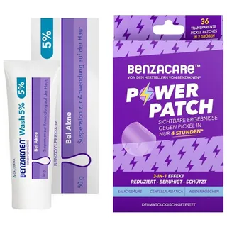 Benzaknen Wash 5% + Benzacare Power Patch gegen Pickel