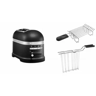 KitchenAid Paket 1, Toaster + Brötchenaufsatz Artisan 5KMT2204 Schwarz