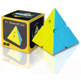 Pyramide Magic Puzzle Cubes,Pyramide Magic Cube Puzzle Magischer Würfel für Schneller und Präziser mit Lebendigen Farben