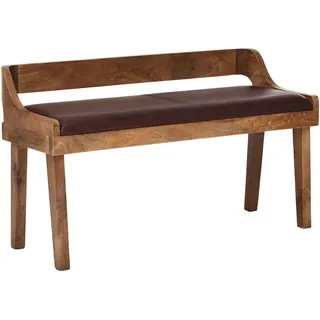KADIMA DESIGN Sitzbank Polsterbank Braun 108 x 63 x 43 cm