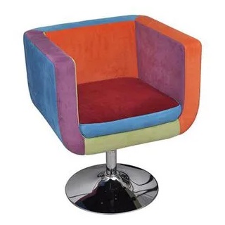 vidaXL Sessel 240813, höhenverstellbar, Loungesessel, drehbar, Stoff, bunt