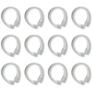 Prodecoshop Duschvorhangringe, Duschmantelringe, transparent (12)
