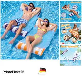 Luftmatratze Pool 140x70cm Wasserhängematte Wasser Spielzeug Blau Orange