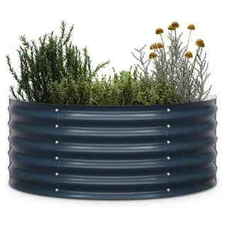 blumfeldt Hochbeet High Grow, Pflanzkübel Outdoor Balkon außen groß Metall Garten