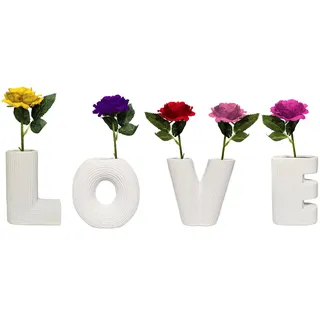 4-teiliges Vasen-Set – Love Buchstaben-Vasen HY2276Y