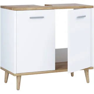 VCM Landos 56 x 60 x 28 cm weiß/honig eiche