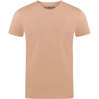 riverso Herren Basic T-Shirt RIVAaron V-Ausschnitt Regular Fit Regular Fit Light Orange XXL