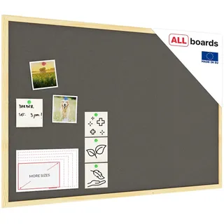 ALLboards Pinnwand 90 x 60 cm Grau