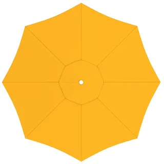 paramondo Sonnenschirm Bespannung für interpara Mittelmastschirm Rund Ø 350 cm, mit Schirmbelüftung, Waschbar, Gelb