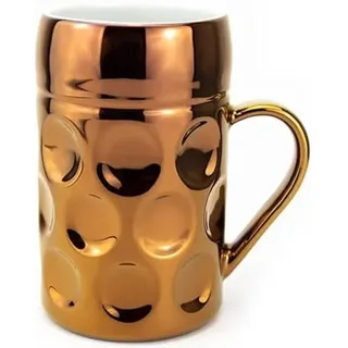 Der kleine MUC – Das Champagnerkrügerl vom Oktoberfest | 330 ml Porzellanbecher für Champagner, Kaffee & Cocktails | Modell Fest Diva (rosé gold)