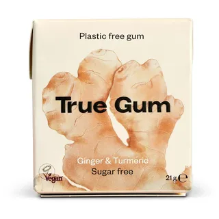 True Gum Ingwer & Kurkuma Kaugummi 21 g