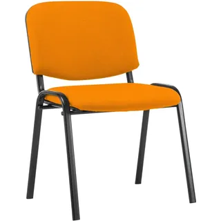 CLP Besucherstuhl Stapelstuhl Konferenzstuhl Polsterstuhl (Spar-Set, 1 St), stapelbar, gepolstert, belastbar bis 120 kg grau|orange