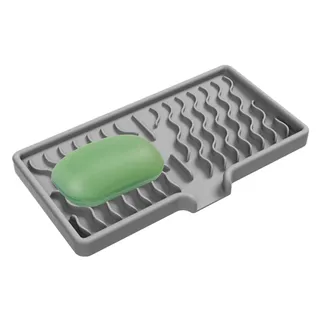 Seifenschale - Silikon Seifenablage Mit Selbstentwässerung - rutschfeste Platzsparende Badezimmer-Organizer Für Waschtisch
