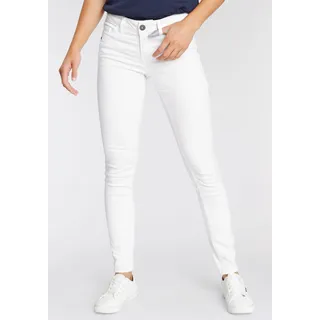 Skinny-fit-Jeans ARIZONA "mit Keileinsätzen" Gr. 88, K + L Gr, weiß (white) Damen Jeans Röhrenjeans Low Waist