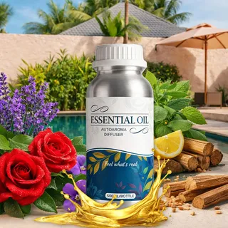 Alma Ätherisches Öl Hilton White Tea – Nachfüllung für Diffusor – Lavendel und Sandelholz · 500 ml – Aromatische Raumduft-Atmosphäre – Lavendel, Rose und Veilchen – Flüssige Nachfüllung 500 ml