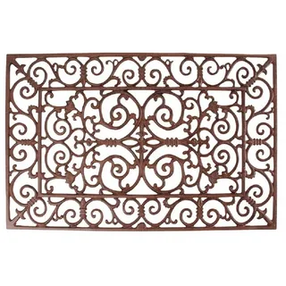 Fußmatte Fußmatte groß Antik rechteckig Gusseisen Landhausstil dekorativ, esschert design braun