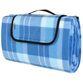 Picknickdecke, Detex, XL 195x150 cm Wasserdicht Wärmeisoliert 2-4 Personen Blau blau 150 cm x 195 cm