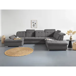 Cotta Wohnlandschaft Polyester U-Form grau